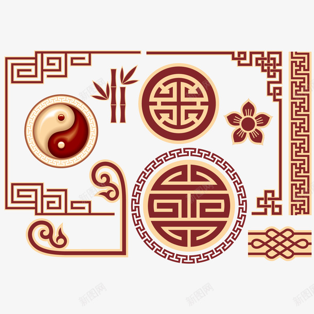 太极中国元素矢量图eps免抠素材_88icon https://88icon.com 中国元素 图形 太极 矢量图