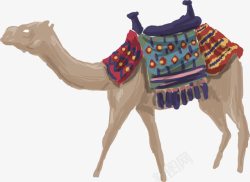 手绘骆驼素材