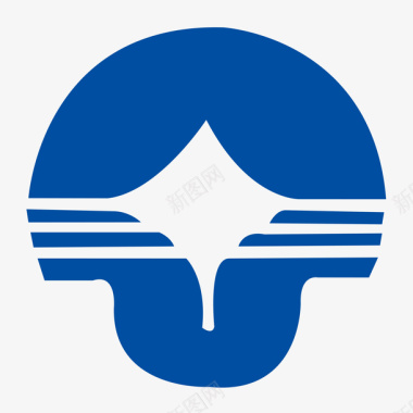 扁平蓝色广州市商业银行logo矢量图图标图标