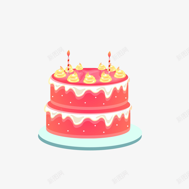 红色双层生日蛋糕png免抠素材_88icon https://88icon.com 双层生日蛋糕 生日蛋糕 红色蛋糕 蛋糕素材