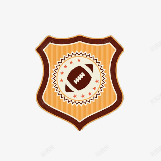 创意橄榄球盾形标志png免抠素材_88icon https://88icon.com 体育运动 橄榄球 盾形