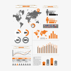 地图和数据图矢量图素材