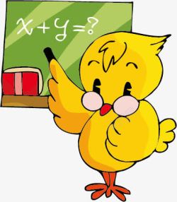 教数学的小鸟矢量图素材