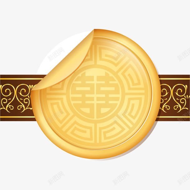 金色喜字标签png免抠素材_88icon https://88icon.com 喜字 喜字标签 标签 金色 金色标签