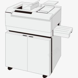 白色多功能打印机模型素材