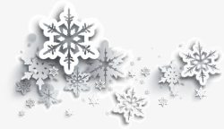 圣诞节灰色雪花装饰素材