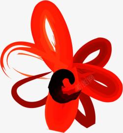 红色花朵花纹图案素材