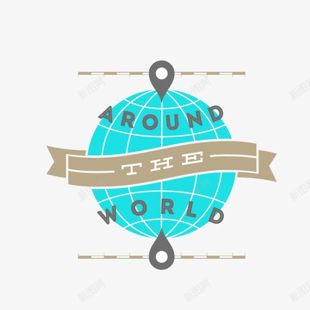 环球旅行标签png免抠素材_88icon https://88icon.com 地球 旅行 环球旅行 蓝色 装饰