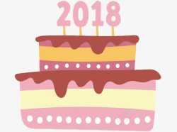 2018新年蛋糕图素材