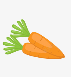 黄色蔬菜胡萝卜矢量图素材