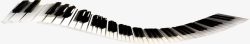 黑白漂亮钢琴键素材