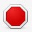 红色六角形按钮图标图标