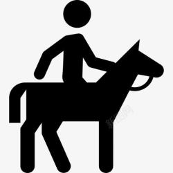 Equestrian复杂的设施马术租赁图标高清图片