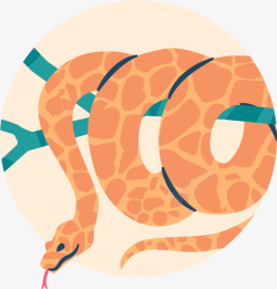 卡通动物蛇装饰图案素材
