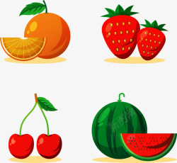 手绘水果矢量图素材