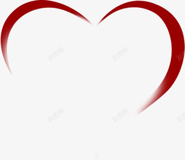 红色心形线条png免抠素材_88icon https://88icon.com 心形 红色 线条