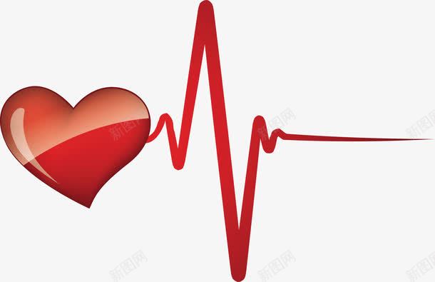 红色爱心心电图png免抠素材_88icon https://88icon.com 医疗 心电 爱心 红色爱心