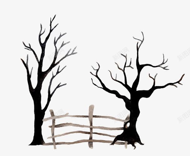 树枝枯树png免抠素材_88icon https://88icon.com 围栏 枯树 树枝