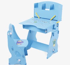 蓝色儿童桌椅png免抠素材_88icon https://88icon.com 儿童桌椅 蓝色桌椅