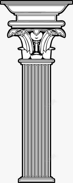 大理石柱欧式古典花纹柱子高清图片