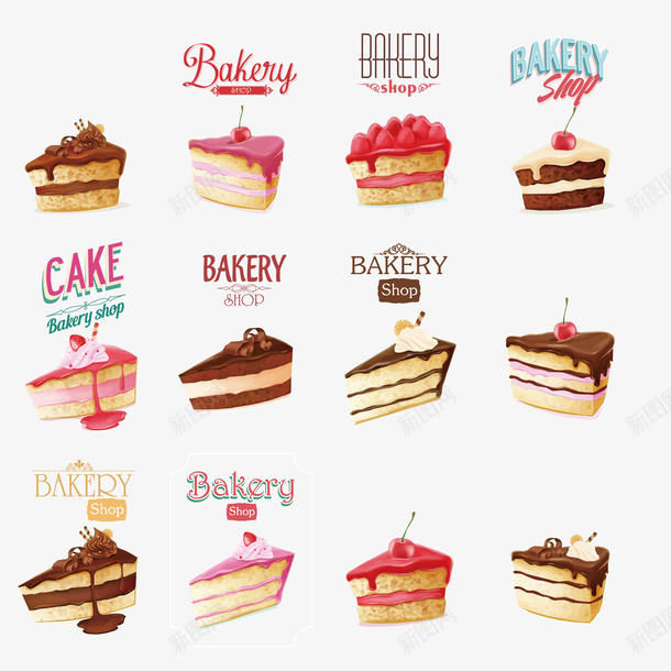 粉色奶油蛋糕矢量图ai免抠素材_88icon https://88icon.com 奶油 巧克力 粉色 蛋糕 食物 矢量图