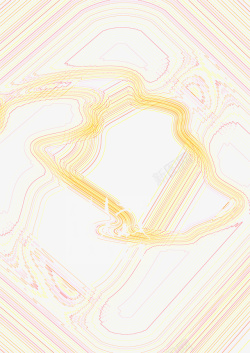 黄色扭曲线条不规则图形素材