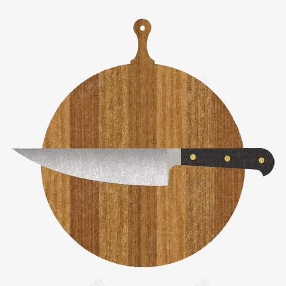 一把菜刀png免抠素材_88icon https://88icon.com 刀具 卡通 厨具 手绘 插画 菜板