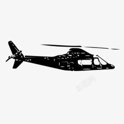 黑色直升飞机素材