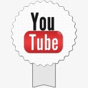 勋章风格社交媒体图标youtube图标