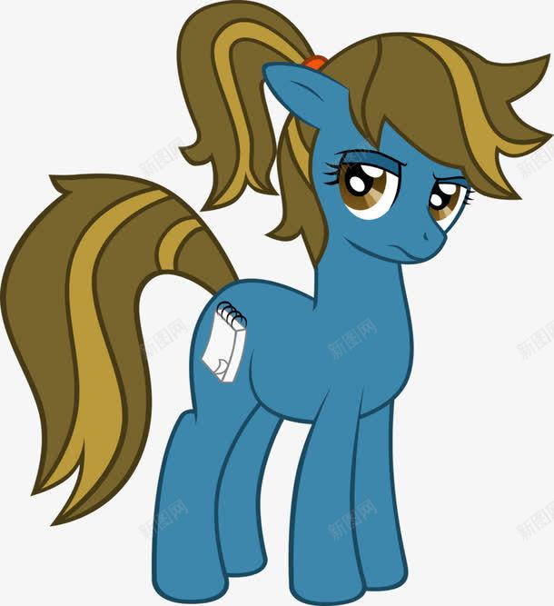 卡通蓝色小马png免抠素材_88icon https://88icon.com 动物 卡通马 唯美 手绘 装饰