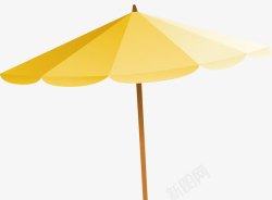 卡通黄色大型遮阳伞素材