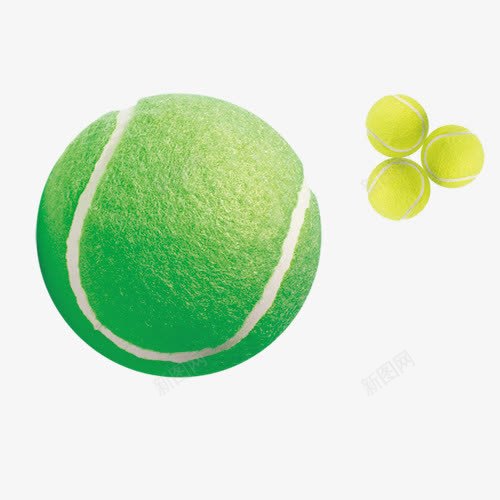 四个大小不一的网球png免抠素材_88icon https://88icon.com 不一 四个 大小 网球