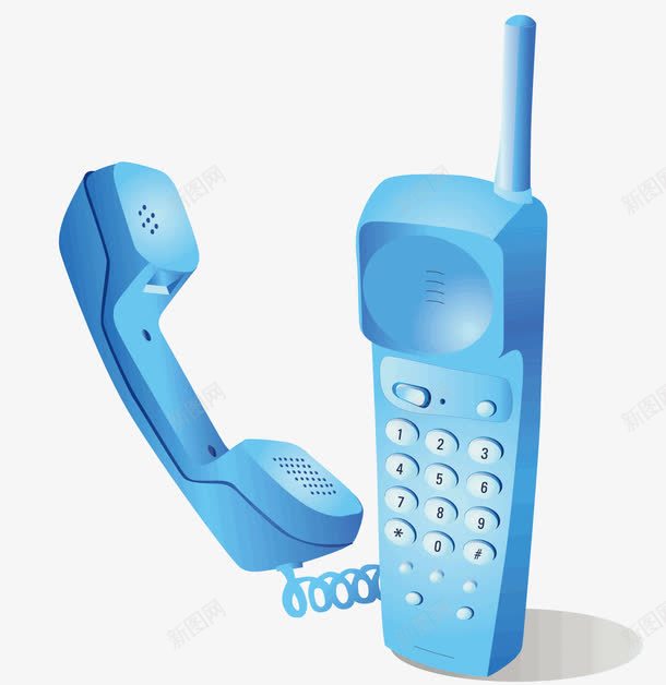 拿起的电话png免抠素材_88icon https://88icon.com 手拿式电话 拿起的电话 电话 电话机 蓝色电话