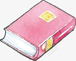 一本粉色的书籍矢量图素材