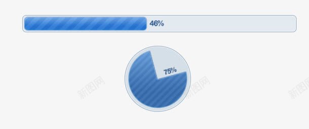 进度条图标蓝色斜纹进度条图标图标