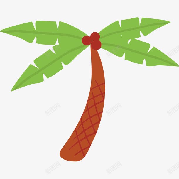 卡通沙滩植物椰子树png免抠素材_88icon https://88icon.com 卡通 植物 椰子树 沙滩
