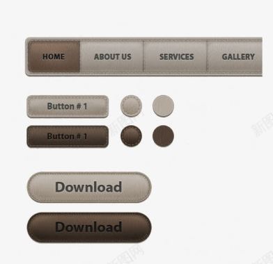 棕色UI界面图标图标