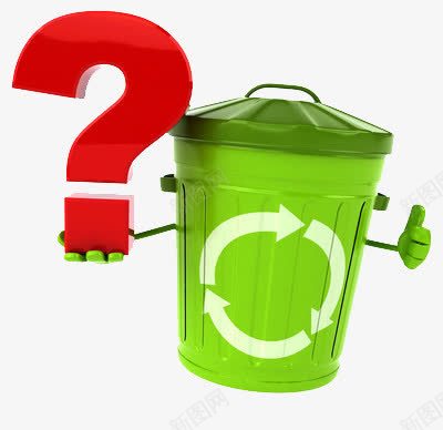 回收垃圾桶png免抠素材_88icon https://88icon.com 红色 绿色 问题