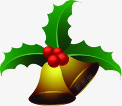 金色铃铛圣诞展架素材