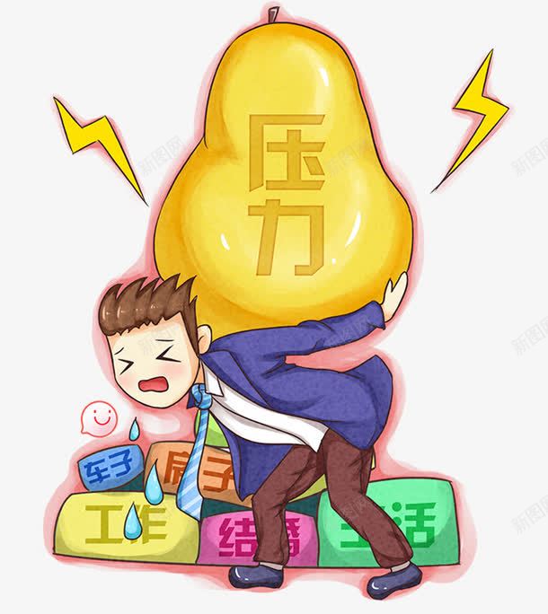 可爱卡通png免抠素材_88icon https://88icon.com 压力插图 可爱卡通 商务人物