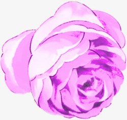手绘美丽紫色玫瑰素材