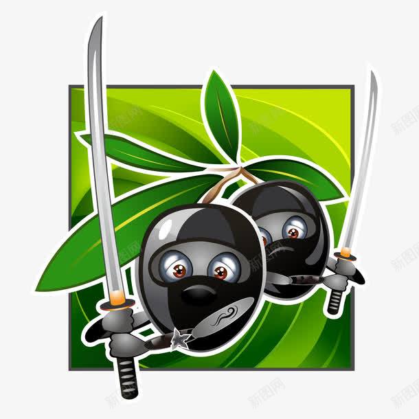 卡通水果武士png免抠素材_88icon https://88icon.com 