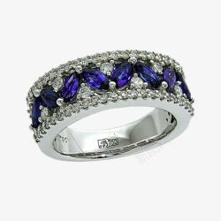创意蓝宝石镶嵌指环素材