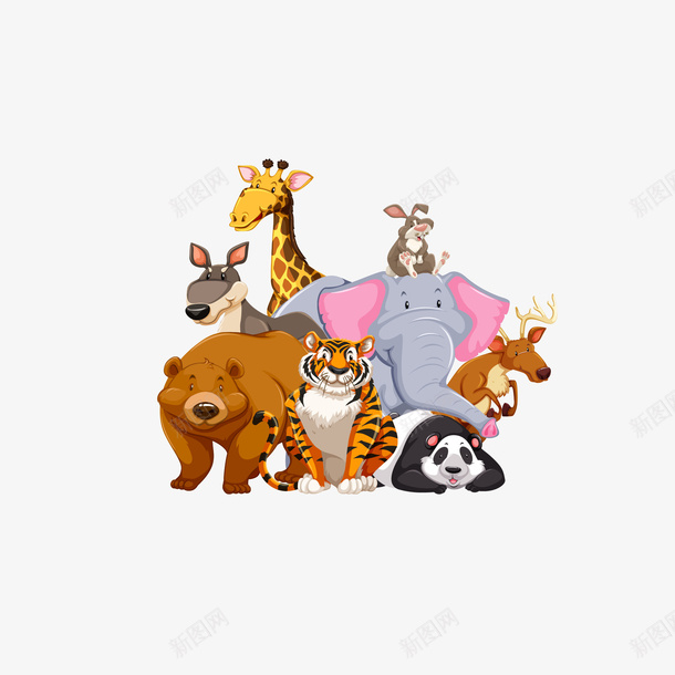 卡通动物世界矢量图eps免抠素材_88icon https://88icon.com 动物世界 卡通 卡通动物世界 卡通的 可爱 可爱动物世界 可爱的 矢量图