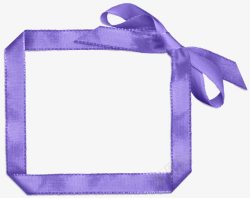相框卡通紫色蝴蝶结素材