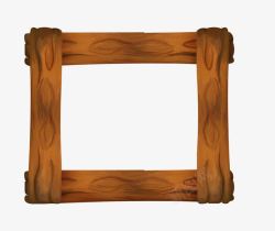 棕色漂亮木框素材