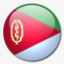 圆形蛋糕厄立特里亚国旗国圆形世界旗图标图标