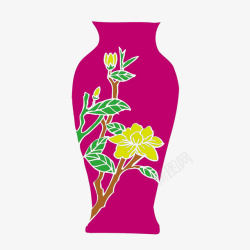 中国传统花瓶矢量图素材