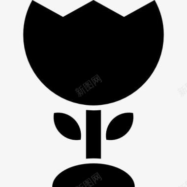 黑色波形Flowerblack的形状图标图标