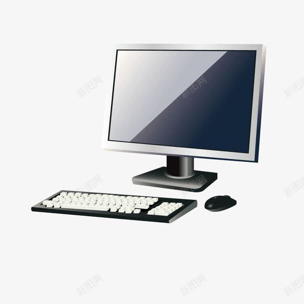 精美黑色台式电脑png免抠素材_88icon https://88icon.com 台式电脑 电脑 黑色